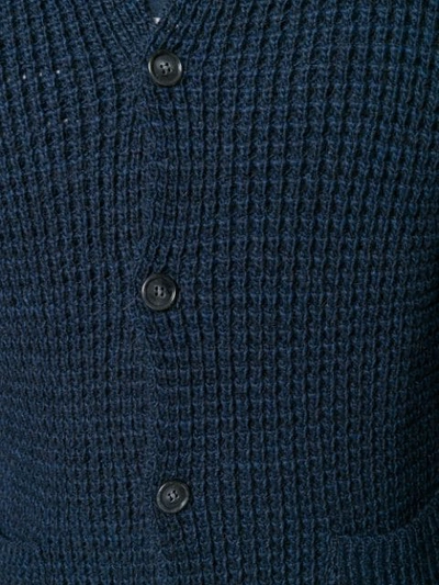 Shop Cenere Gb Chunky Knit Cardigan - Blue