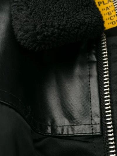 Shop Diesel Zipped Sleeve Bomber Jacket In Black