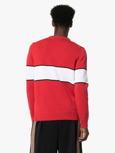 Shop Givenchy Upside-down Logo Intarsia Jumper In Red