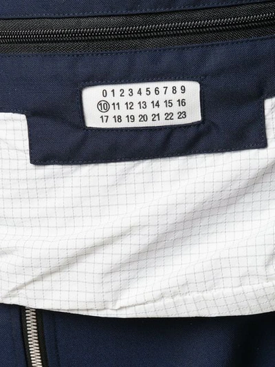 MAISON MARGIELA WOOL BELT BAG TROUSERS - 蓝色