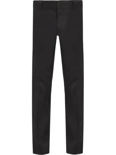 Shop Prada Tailored Cropped Trousers In Black