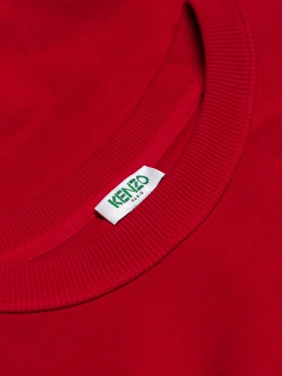 Shop Kenzo Embroidered Logo Sweatshirt In Red