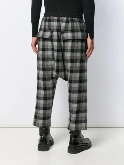 Shop Rick Owens Checkered Track Pants In Black