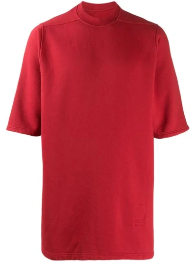 Shop Rick Owens Drkshdw Oversized T-shirt In Red