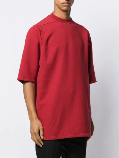 Shop Rick Owens Drkshdw Oversized T-shirt In Red