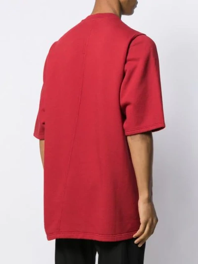 Shop Rick Owens Drkshdw Oversized T-shirt In Red
