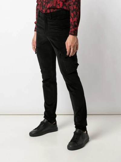 Shop Neil Barrett Corduroy Skinny Trousers In Black