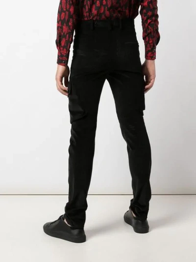 Shop Neil Barrett Corduroy Skinny Trousers In Black
