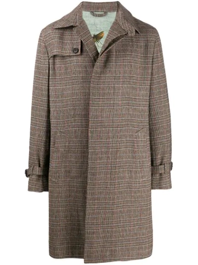 Shop Etro Single Breasted Trench Coat In Neutrals ,brown