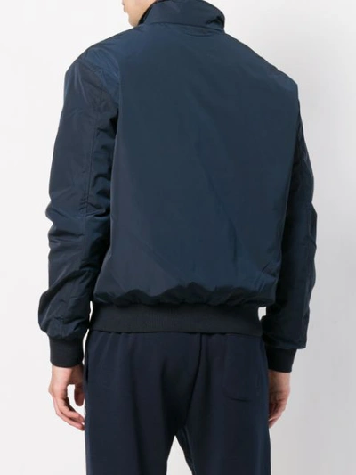 Shop Polo Ralph Lauren Mock Collar Jacket In Blue