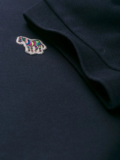 Shop Ps By Paul Smith Zebra Patch Polo Shirt In Blue