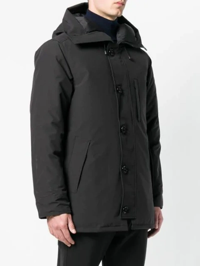 Shop Canada Goose Daunenparka Mit Pattentaschen In Black