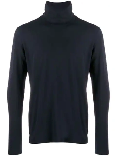 Shop Jil Sander Regular Fit Turtleneck Sweater In Blue