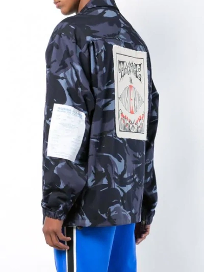 Shop Martine Rose Rage Camouflage Print Jacket In Blue
