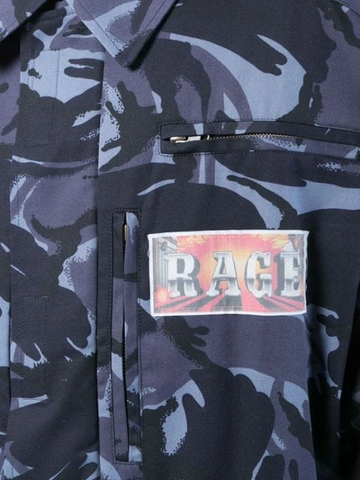 Shop Martine Rose Rage Camouflage Print Jacket In Blue