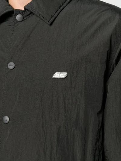 MSGM OVERSHIRT PATCH JACKET - 黑色