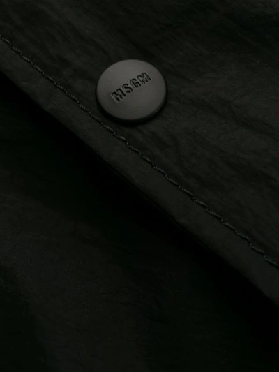 MSGM OVERSHIRT PATCH JACKET - 黑色