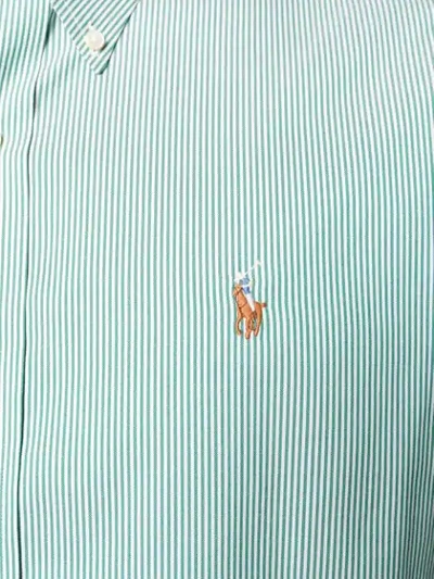Shop Polo Ralph Lauren Striped Shirt In Green