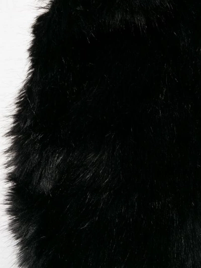 Shop Faith Connexion Oversized Fur Coat - Black