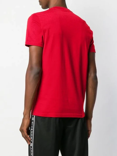 Shop Givenchy Distressed Logo T-shirt In Red