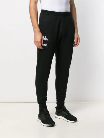Shop Kappa Embroidered Logo Track Trousers In 901 Black  White