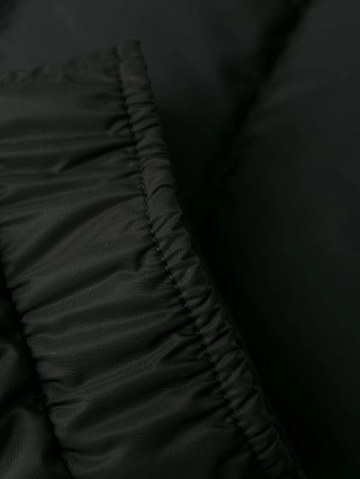 Shop Valentino Logo Print Padded Jacket In 黑色