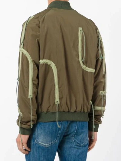Shop As65 Contrast Trim Bomber Jacket In Green