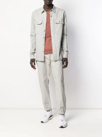 Shop Rick Owens Ribbed Knitted Long Jumper In Pink