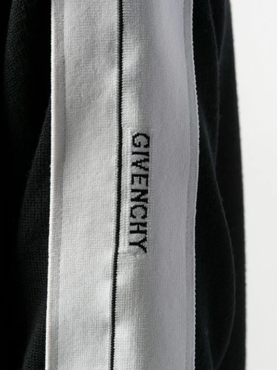 Shop Givenchy Ribbed Fleece Jacket In Black