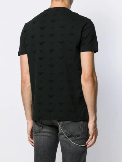 Shop Emporio Armani T-shirt Mit Logo-print In Black