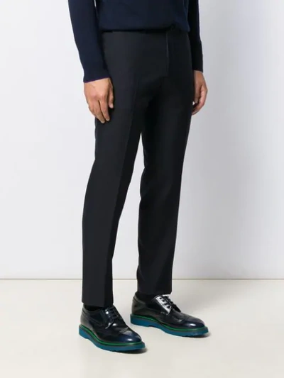 Shop Pt01 Classic Straight-leg Trousers In Blue