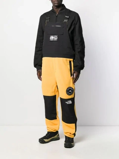 Shop The North Face Two-tone Logo Patch Jumpsuit In Yellow