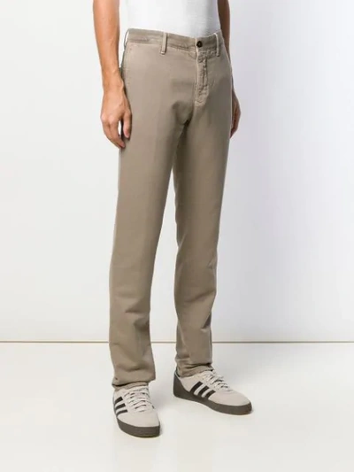 Shop Incotex Regular Straight-leg Trousers In Neutrals