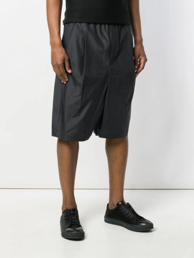 Shop Devoa Wide Leg Shorts - Black