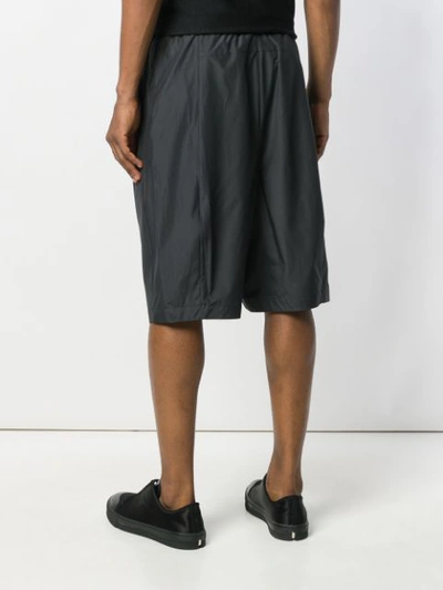 Shop Devoa Wide Leg Shorts - Black