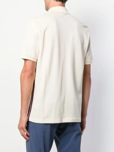 Shop Gucci Logo Patch Polo Shirt In White