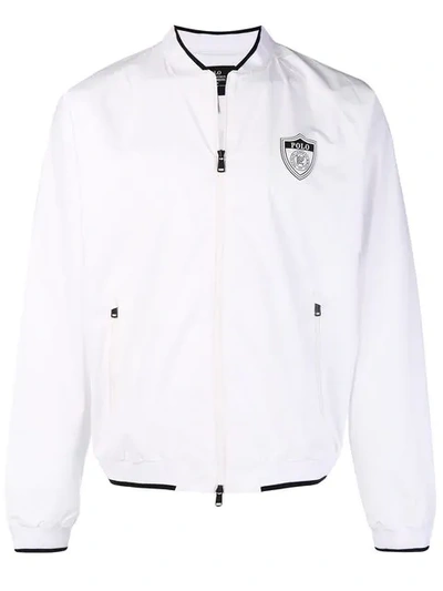 Shop Polo Ralph Lauren Bomber Jacket In White
