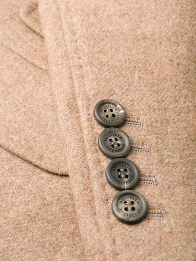 Shop Brunello Cucinelli Triple Flap Pocket Coat In Neutrals