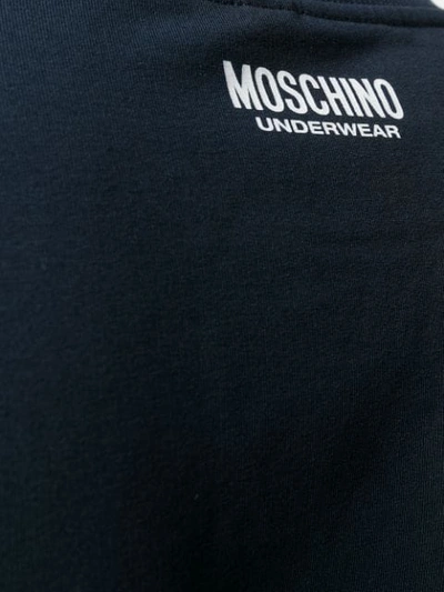 Shop Moschino Logo Panelled Sweatshirt In Blue