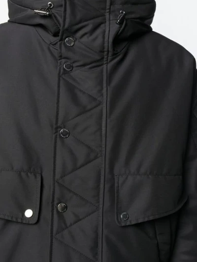 Shop Neil Barrett Hooded Bomber Jacket In Black