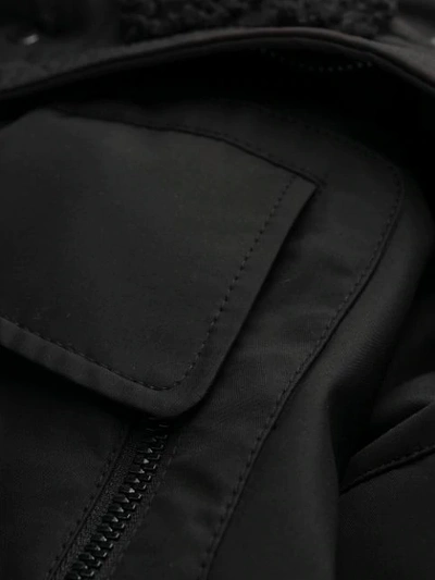 Shop Neil Barrett Hooded Bomber Jacket In Black