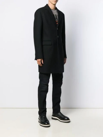 Shop Dsquared2 Single-breasted Coat In Black
