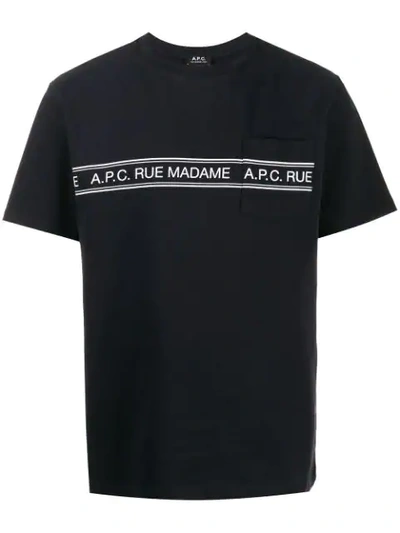 Shop Apc Rue Madame T-shirt In Blue