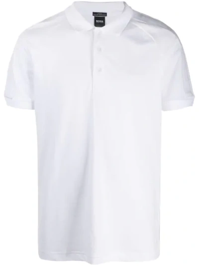 Shop Hugo Boss Chest Logo Polo Shirt In White