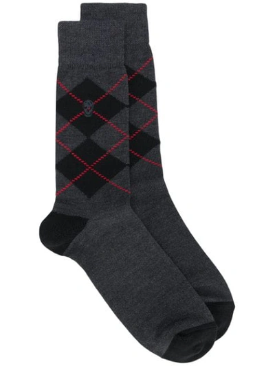 Shop Alexander Mcqueen Patterned Socks - Grey