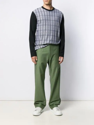 Shop Junya Watanabe Wide-leg Trousers In 1 Green