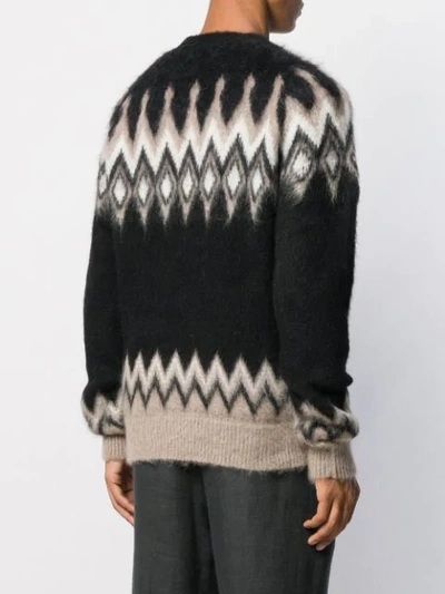 Shop Laneus Knitted Ribbed Jumper In Neutrals