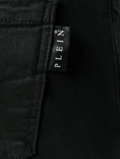 Shop Philipp Plein Distressed Skinny Jeans In Black