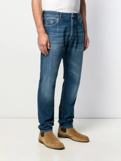 Shop Brunello Cucinelli Straight-fit Jeans In Blue