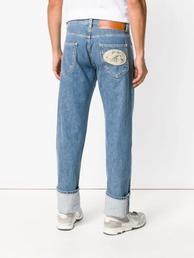 Shop Loewe Patches Jeans In Blue